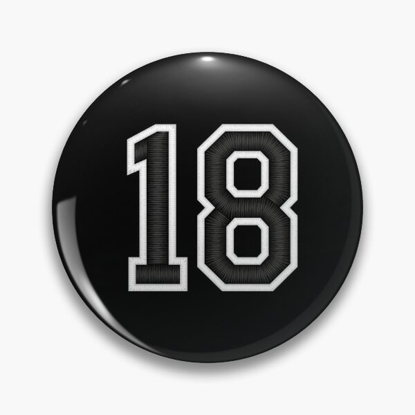 Item preview, 18 Black Jersey Sports Number eighteen Football 18 designed and sold by elhefe.