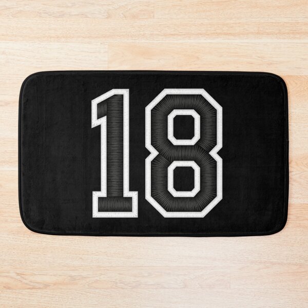 Item preview, 18 Black Jersey Sports Number eighteen Football 18 designed and sold by elhefe.