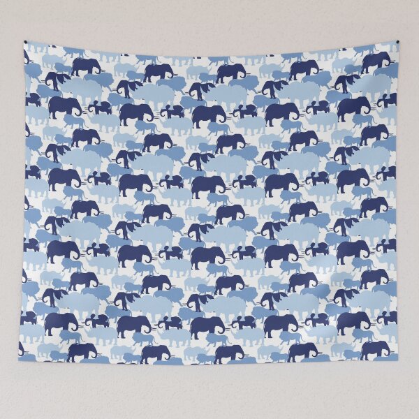 Item preview, Wild Animals Silhouette Camouflage Pattern Winter Colors designed and sold by EMagessi.