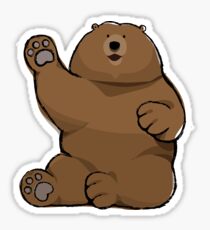 Waving Bear Sticker