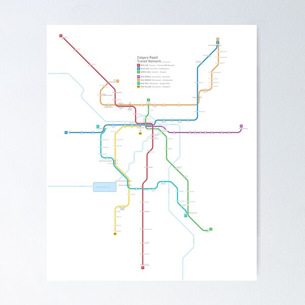 Item preview, Calgary Rapid Transit Map designed and sold by whatchyyc.