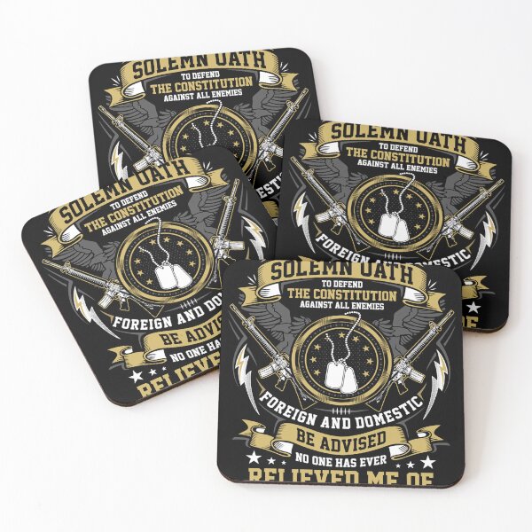 Item preview, a veteran salomn oath, gun eagle, and dog tag Shirt designed and sold by breakshallow.
