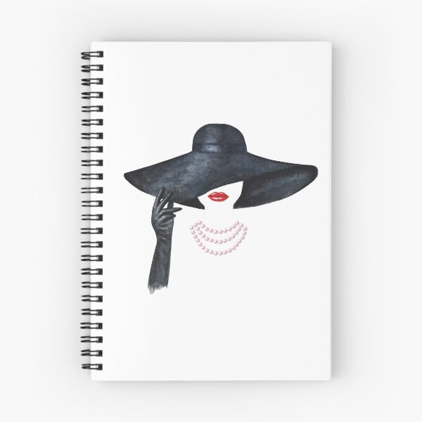 Item preview, beautiful desi lady red lipstick black hat pink pearls necklace designed and sold by Tshirtk.