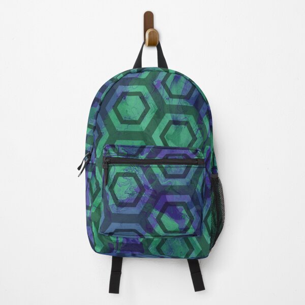 Item preview, Green & Purple Textured Geometric Art Pattern designed and sold by LusDigiArt.