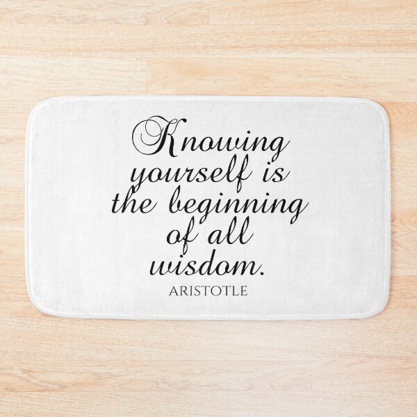 Item preview, Aristotle Quote - Knowing Yourself Is The Beginning Of All Wisdom - Black designed and sold by PhiloJourney.