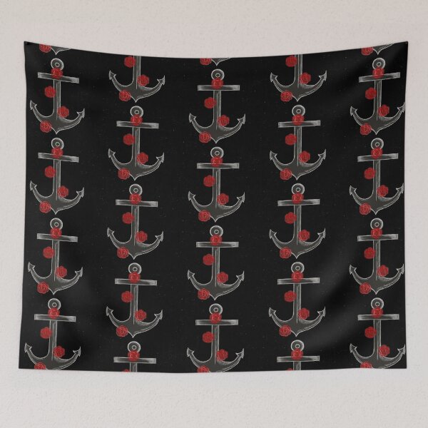 Item preview, Anchor and Roses (Chalk Print) designed and sold by Rudravi.