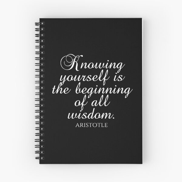 Item preview, Aristotle Quote - Knowing Yourself Is The Beginning Of All Wisdom - Black designed and sold by PhiloJourney.
