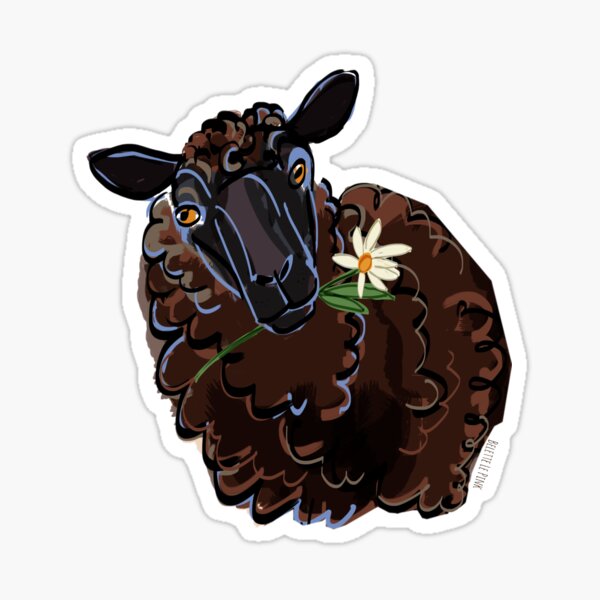 Runo de poet sheep - Head Sticker