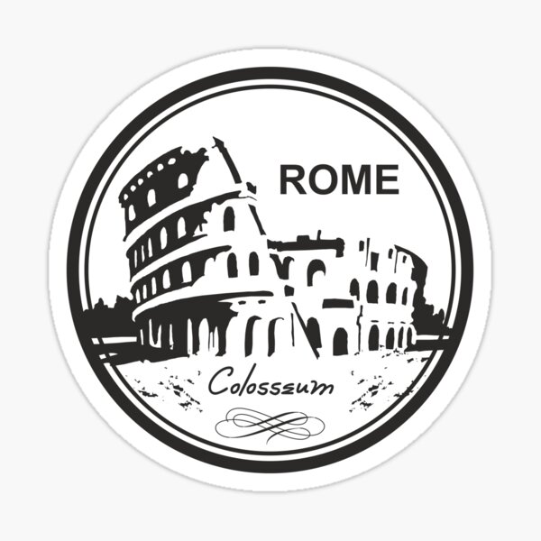 Italy Rome Colosseum Travel Destination Sticker