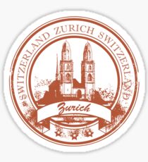 Zurich Switzerland Travel Destination Sticker
