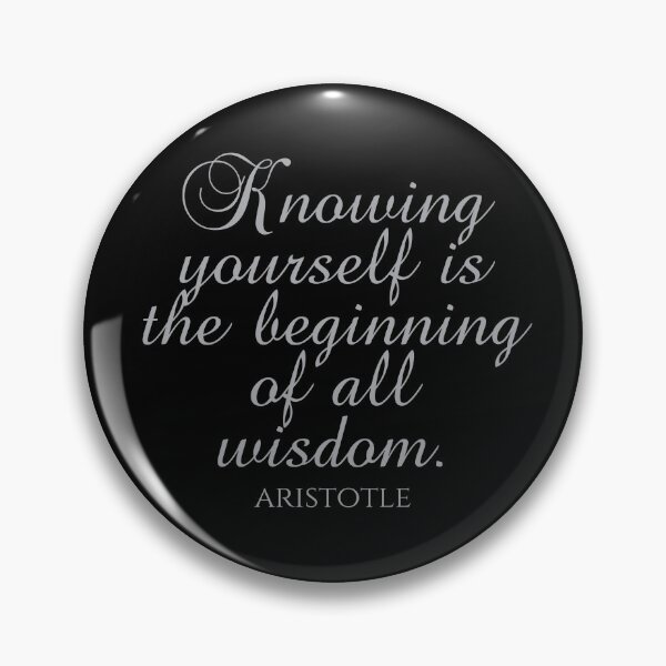 Item preview, Aristotle Quote - Knowing Yourself Is The Beginning Of All Wisdom - Greek Philosopher - Gold designed and sold by PhiloJourney.