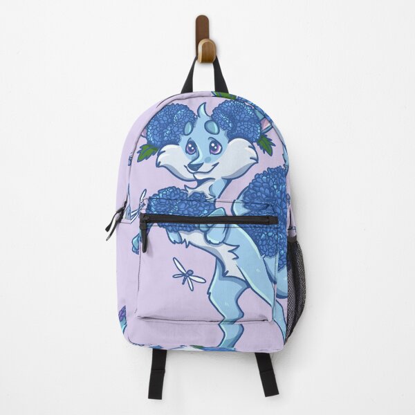Item preview, Hydrangea Blue Flower Garden Fox with Dragonflies designed and sold by DoodleDragoons.
