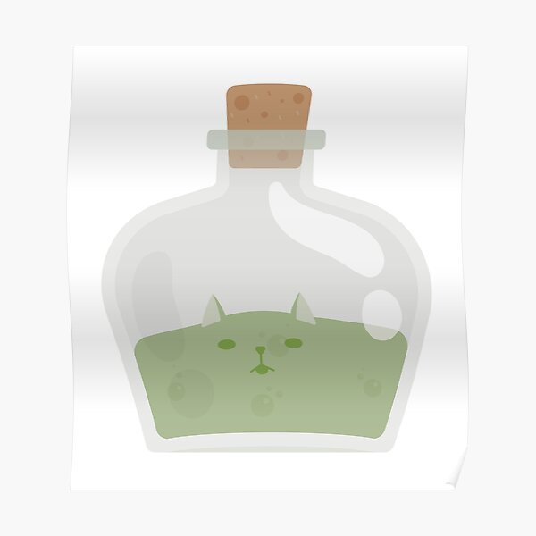 Póster «Poción de gato líquido verde» de CozyLair | Redbubble