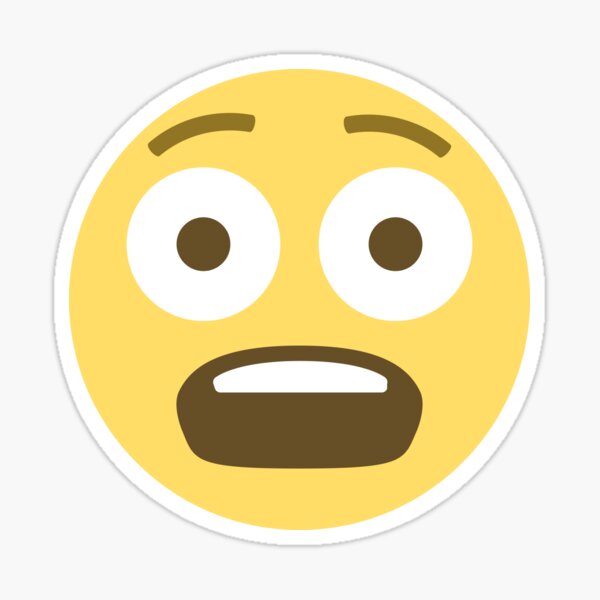 Emoji Scared Face 3.5 Decal 