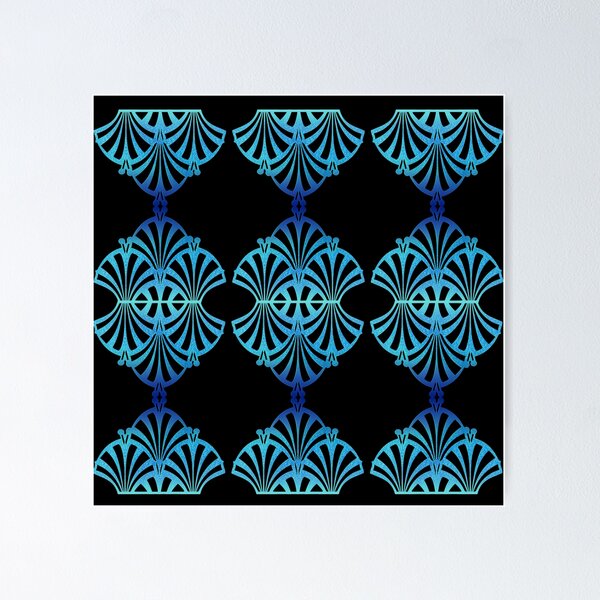 Item preview, Blue Art Deco designed and sold by Elfinova.