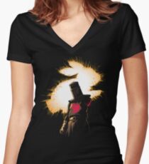 Camiseta entallada de cuello en V The Black Knight Rises