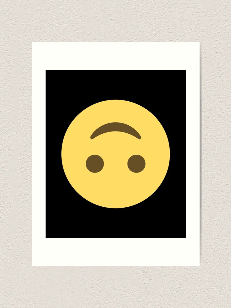 L mina art stica for Sale con la obra Emoji cara feliz boca abajo