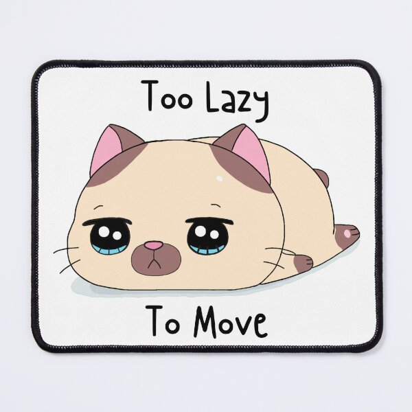 Item preview, Too Lazy To Move Cute Siamese Cat designed and sold by quinellie.