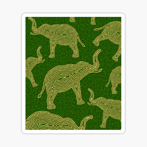 Deforestation map elephant Sticker