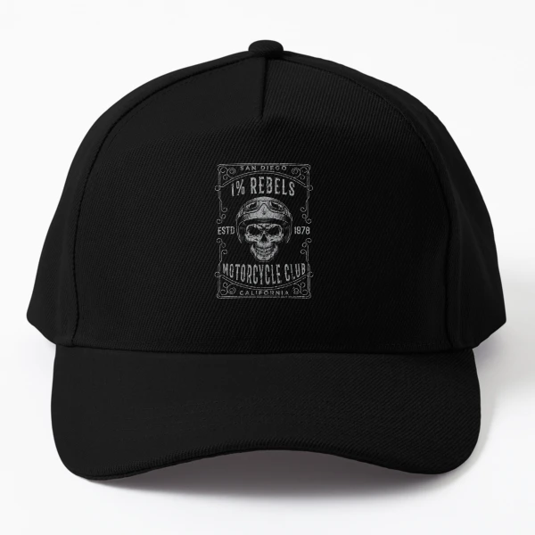 Vintage Rockabilly Skulls Riding Unisex Baseball Cap Black Cap