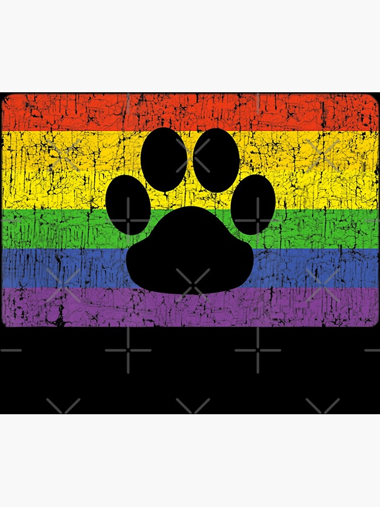 Gay Furry Pride Rainbow Paw Lgbt Flag Poster For Sale By Amaulakh Redbubble