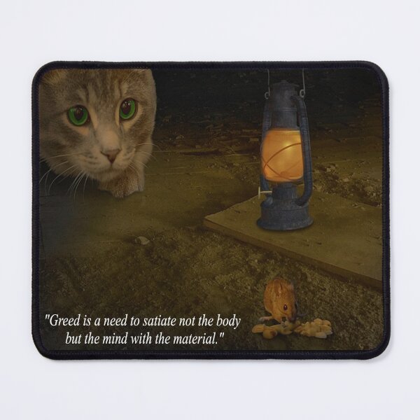 Item preview, Cat watching a mouse watching its dinner Fun Novelty Inspirational Warning Quotation  designed and sold by NovawayDirect.