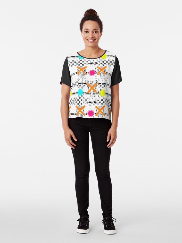 Alternate view of Many Clones Chiffon Top