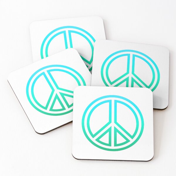Item preview, CND peace symbol - turquoise designed and sold by BTCelebration.