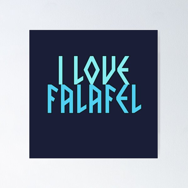 Item preview, I Love Falafel - Blue designed and sold by Chubuter.