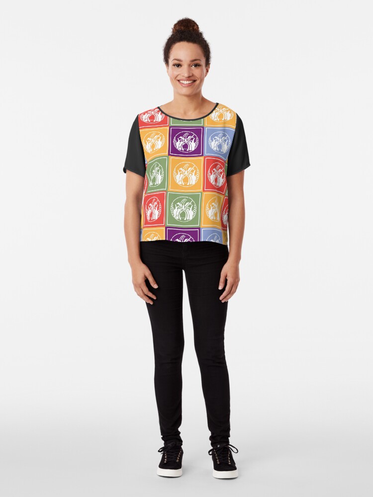 Alternate view of Angry Guy repeat Chiffon Top