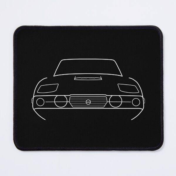 Artikelvorschau, Saab Sonett III 1970er-Jahre-Oldtimer mit weißer Umrissgrafik entworfen und verkauft von soitwouldseem.