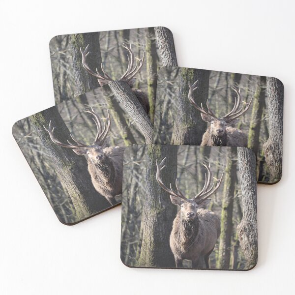 Item preview, Red Deer Stag Portrait Winter Forest designed and sold by Imladris01.
