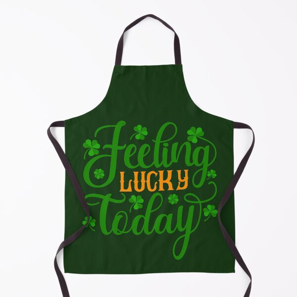 Item preview, Feeling Lucky Today St. Patrick's Day Quote with irish shamrocks and clovers in green color designed and sold by Denis Epanov.