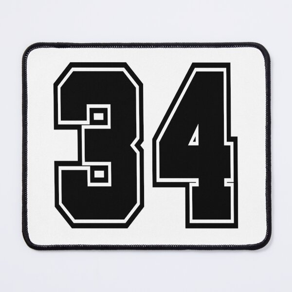 Item preview, 34 shirt number number college style designed and sold by GeogDesigns.