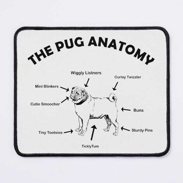 Item preview, Funny Pug Anatomy designed and sold by Pugstuff.