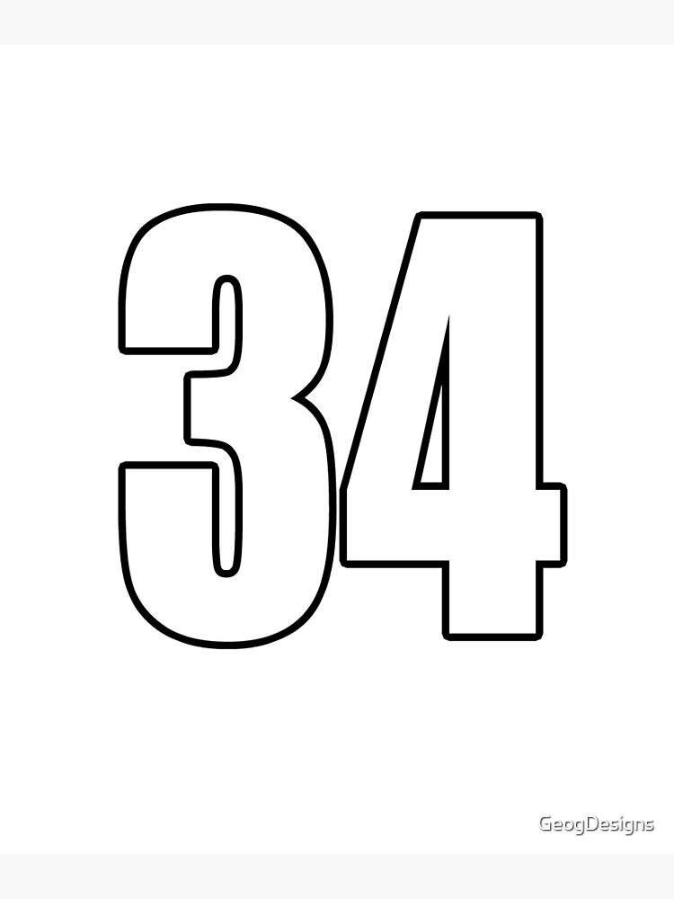 34 number number football | Poster