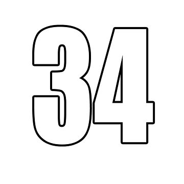 34 number number football