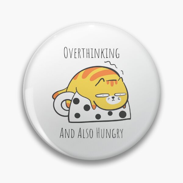 Item preview, Overthinking and Also Hungry Cute Tabby Cat designed and sold by quinellie.