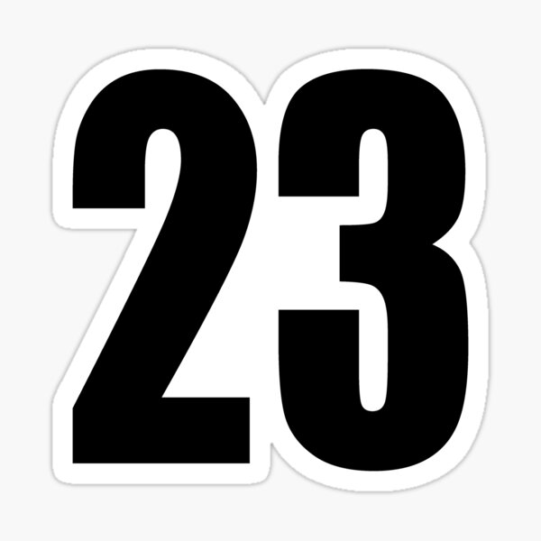 23-number-number-football-sticker-by-geogdesigns-redbubble