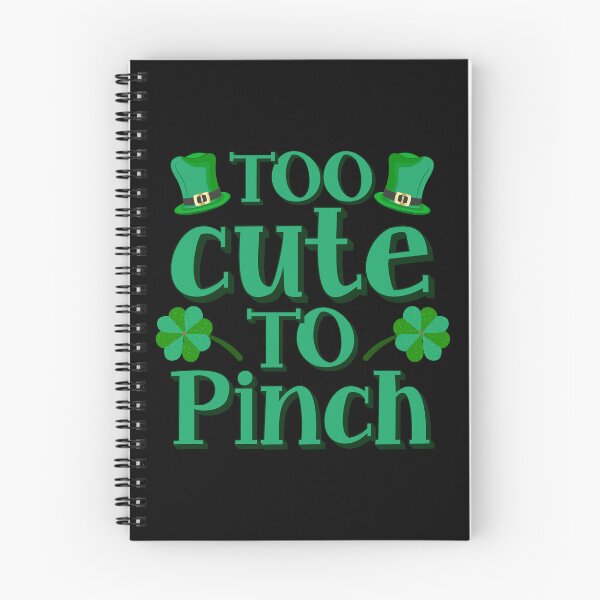 Item preview, Too Cute to Pinch St. Patrick's Day Quote with irish shamrocks and clovers in green color designed and sold by Denis Epanov.
