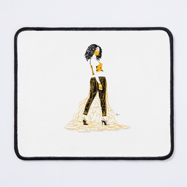 Item preview, Natural curly hair in gold and leather pants designed and sold by Rickard Bengtsson.