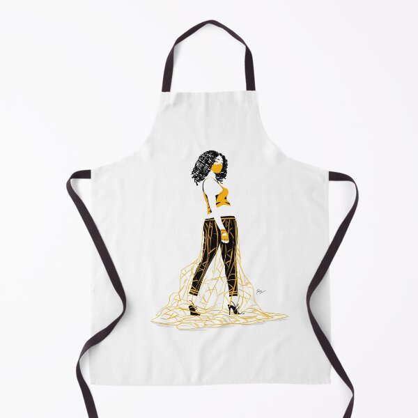 Item preview, Natural curly hair in gold and leather pants designed and sold by Rickard Bengtsson.