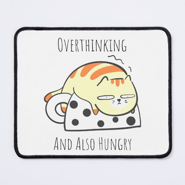 Item preview, Overthinking and Also Hungry Cute Cream Colored Tabby Cat designed and sold by quinellie.
