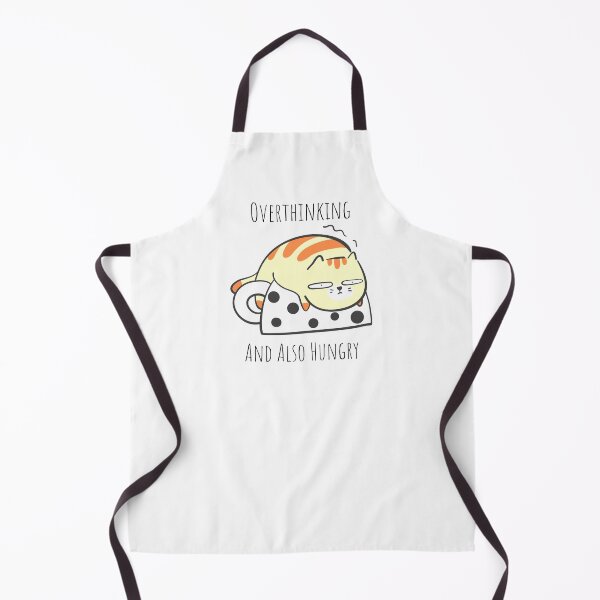 Item preview, Overthinking and Also Hungry Cute Cream Colored Tabby Cat designed and sold by quinellie.