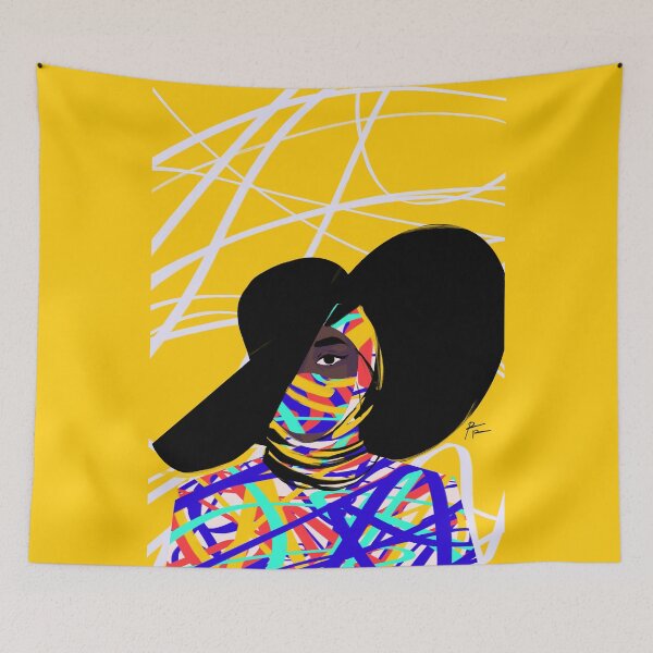 Item preview, Graphic grafitti stylish fashionista with big hat designed and sold by Rickard Bengtsson.