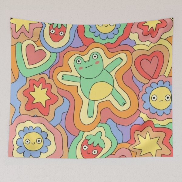 Item preview, Indie colorful frog design designed and sold by cvaelum.