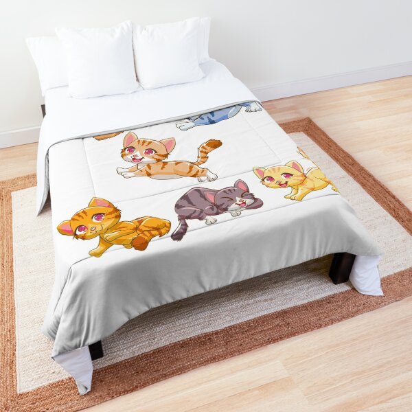 cute cat sticker pack Comforter