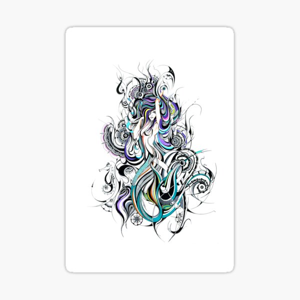 celestial mermaid Sticker