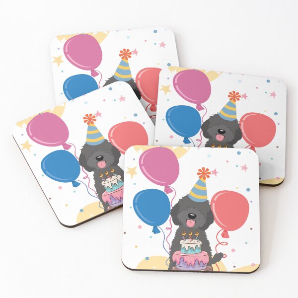 Item preview, Happy Birthday Black Cockapoo Cavapoo Cavoodle designed and sold by Lulupainting.