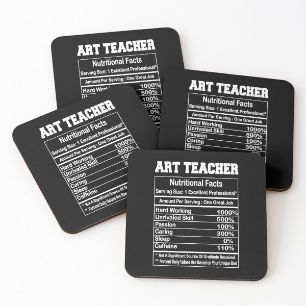 Item preview, Art Teacher Nutritional Facts designed and sold by Sara-Quinn.